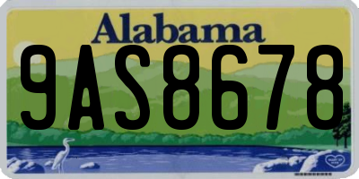 AL license plate 9AS8678