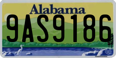 AL license plate 9AS9186