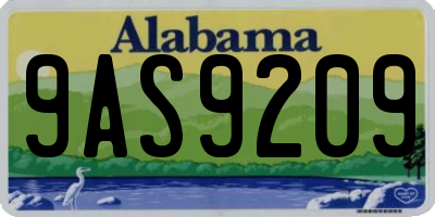 AL license plate 9AS9209