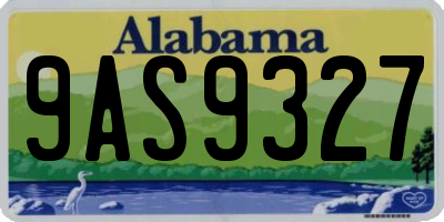 AL license plate 9AS9327