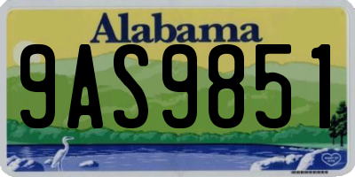 AL license plate 9AS9851