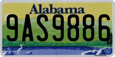 AL license plate 9AS9886