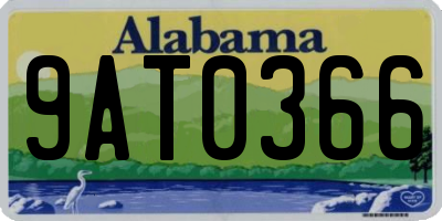 AL license plate 9AT0366