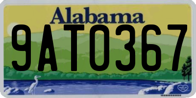 AL license plate 9AT0367