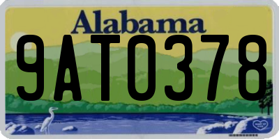 AL license plate 9AT0378
