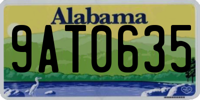 AL license plate 9AT0635
