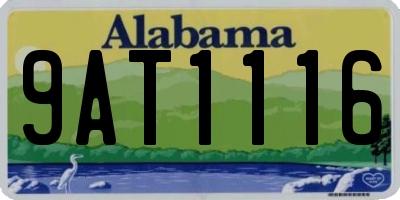 AL license plate 9AT1116