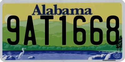 AL license plate 9AT1668