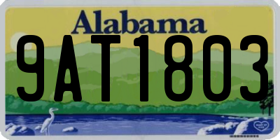 AL license plate 9AT1803