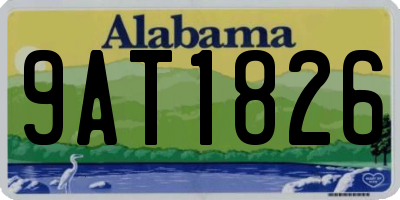 AL license plate 9AT1826