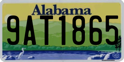 AL license plate 9AT1865