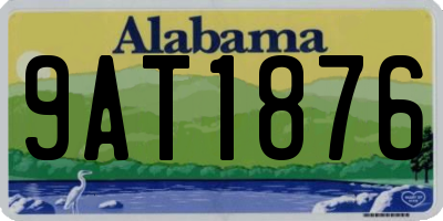 AL license plate 9AT1876