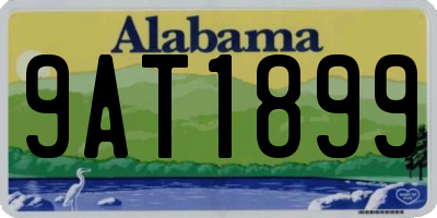 AL license plate 9AT1899