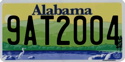 AL license plate 9AT2004