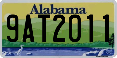 AL license plate 9AT2011