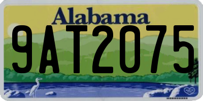 AL license plate 9AT2075