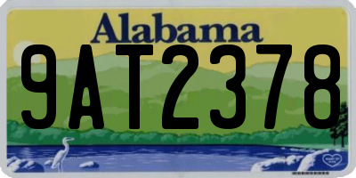 AL license plate 9AT2378