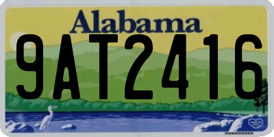 AL license plate 9AT2416