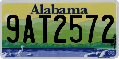AL license plate 9AT2572