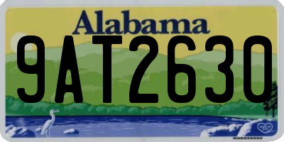 AL license plate 9AT2630