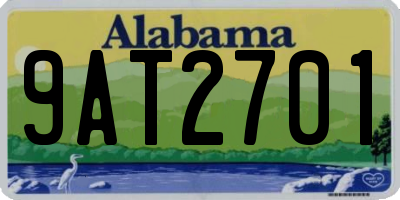 AL license plate 9AT2701