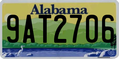 AL license plate 9AT2706