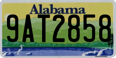 AL license plate 9AT2858
