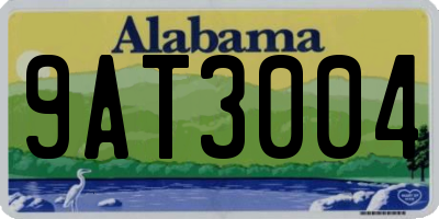 AL license plate 9AT3004