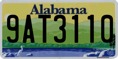 AL license plate 9AT3110