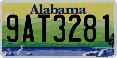AL license plate 9AT3281