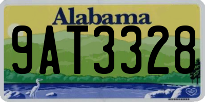AL license plate 9AT3328