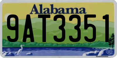 AL license plate 9AT3351