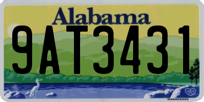 AL license plate 9AT3431