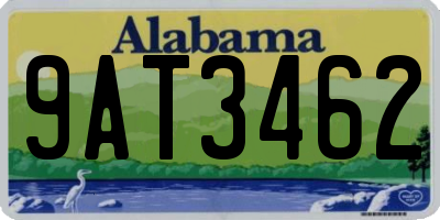 AL license plate 9AT3462