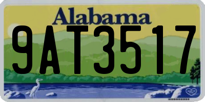 AL license plate 9AT3517