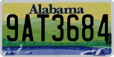 AL license plate 9AT3684