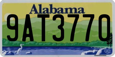 AL license plate 9AT3770