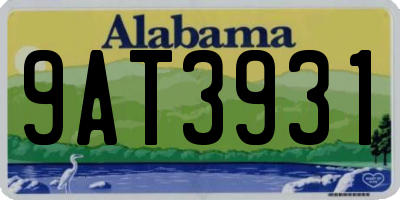 AL license plate 9AT3931