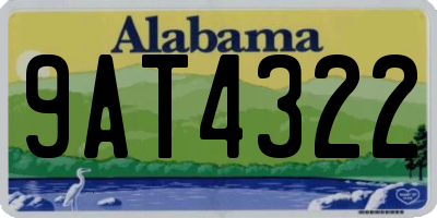 AL license plate 9AT4322