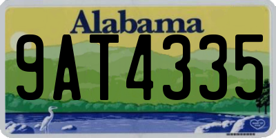 AL license plate 9AT4335