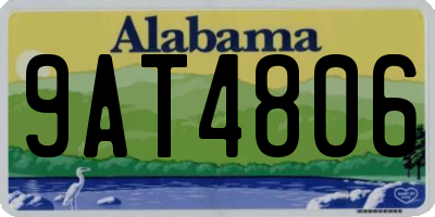 AL license plate 9AT4806
