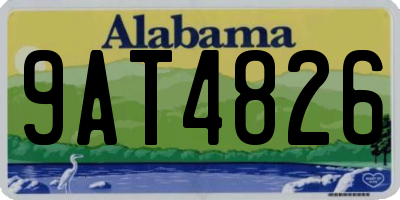 AL license plate 9AT4826