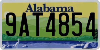 AL license plate 9AT4854