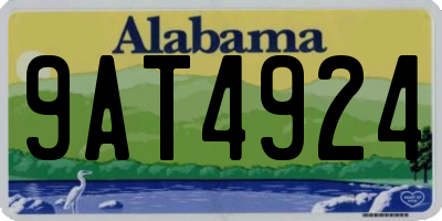 AL license plate 9AT4924