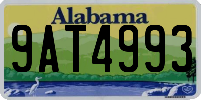 AL license plate 9AT4993