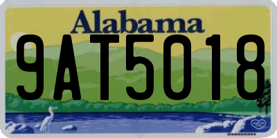AL license plate 9AT5018