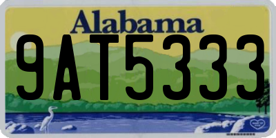 AL license plate 9AT5333