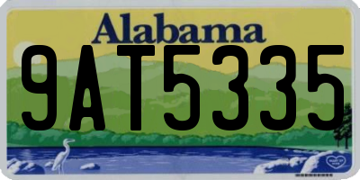 AL license plate 9AT5335