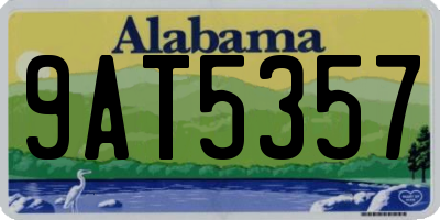 AL license plate 9AT5357