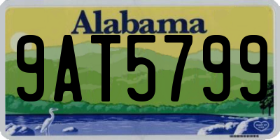 AL license plate 9AT5799